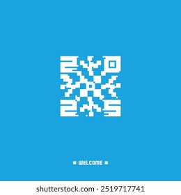 Análisis de 2025: Futuristic QR Snowflake da la bienvenida a la tecnología del mañana. Mezcla digital y Naturaleza en una Imagen llamativa. La innovación espera