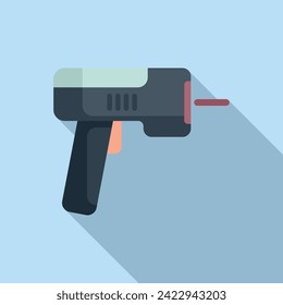 Scan laser handle icon flat vector. Pay ticket label. Scan smart bar
