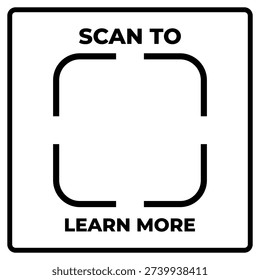 Scan to Learn More QR Code Frame Sign