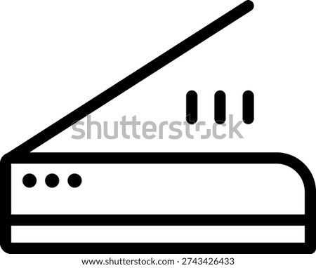 scan line icon illustration vector
