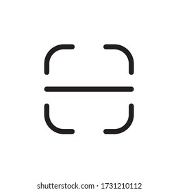 Scan line icon vector isolated