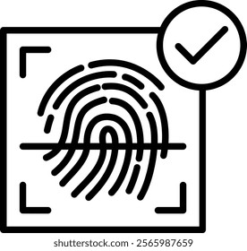 Scan Line Vector Icon Design