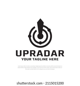 Scan Logo UP Radar Icon Vector. Linear Style Sign For Web And Mobile App Design Use, Logo. Symbol Illustration. Vector Graphics