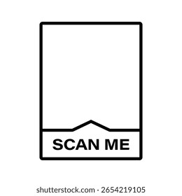 Scan Me Badge Vector, Perfect for QR Code Design