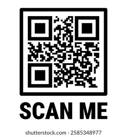 Scan me frame set. Qr code mockup. Mobile payment and identity.