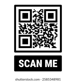 Scan me frame set. Qr code mockup. Mobile payment and identity.