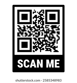 Scan me frame set. Qr code mockup. Mobile payment and identity.