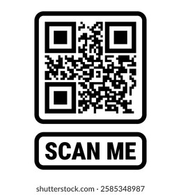 Scan me frame set. Qr code mockup. Mobile payment and identity.