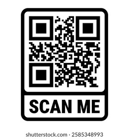 Scan me frame set. Qr code mockup. Mobile payment and identity.