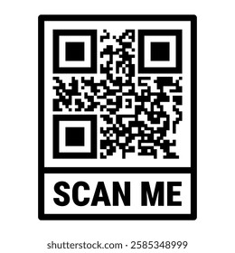 Scan me frame set. Qr code mockup. Mobile payment and identity.