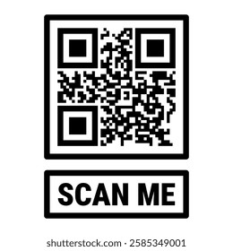 Scan me frame set. Qr code mockup. Mobile payment and identity.