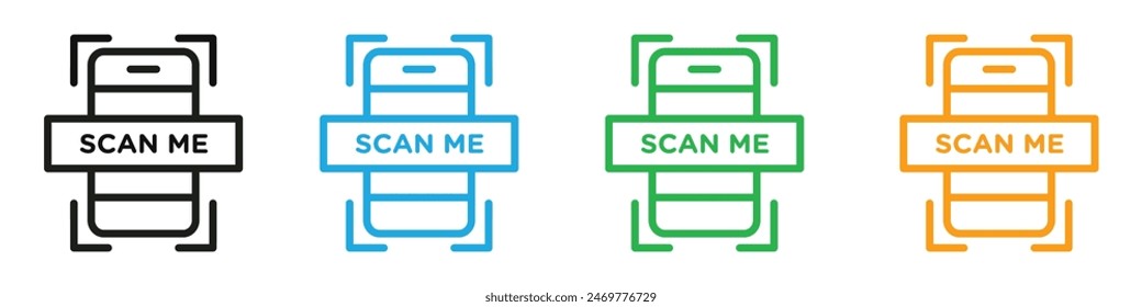 Scan me icon mark in filled style