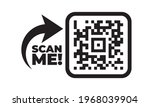 Scan me icon with QR code. Qrcode tempate for mobile app 
