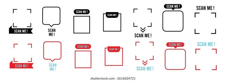  Scan me icon. Scan qr code icon for payment vector eps10.