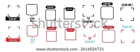  Scan me icon. Scan qr code icon for payment vector eps10.