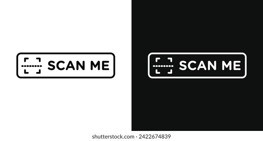 Scan me icon set. vector illustration