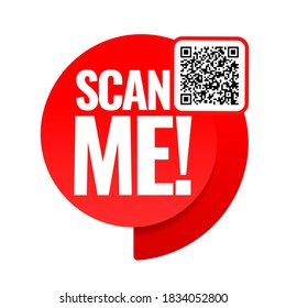 Scan me icon. Symbol or emblem. vector illustration