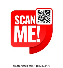 Scan me icon. Symbol or emblem. vector illustration