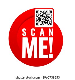 Scan me icon. Symbol or emblem. vector illustration