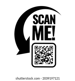 Scan me icon. Symbol or emblem. vector illustration