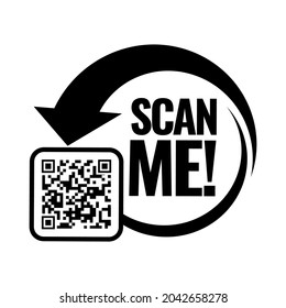 Scan me icon. Symbol or emblem. vector illustration