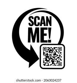 Scan me icon. Symbol or emblem. vector illustration