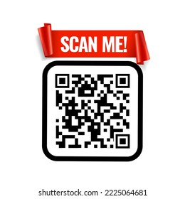 Scan me icon. Symbol or emblem. vector illustration