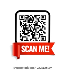 Scan me icon. Symbol or emblem. vector illustration