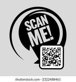 Scan me icon. Symbol or emblem. vector illustration