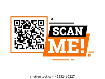 Scan me icon. Symbol or emblem. vector illustration