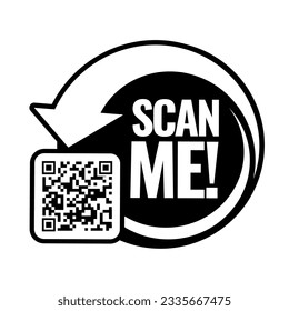 Scan me icon. Symbol or emblem. vector illustration