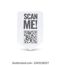 Scan me icon. Symbol or emblem. vector illustration