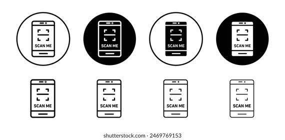 Scan me icon vector set collection for web