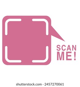 Scan me icon vector template for mobile phone