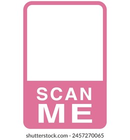 Scan me icon vector template for mobile phone