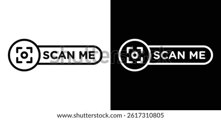 Scan me icon vector for web and mobile app. Symbol isolated.