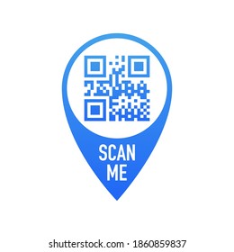 Scan me phone tag. Information icon vector. Bar code icon. Vector stock illustration.