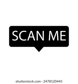 Scan me pin map, device location marker, navigation symbol, destination digital response, technology track scan vector illustration