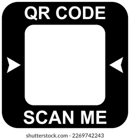 Scan me qr code arrow logo mockup scanner qr code 