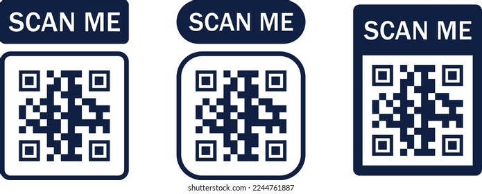 scan me qr code design vector