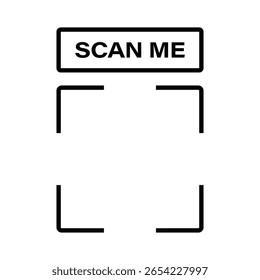 Marco del código QR de Scan Me, Vector mínimo del soporte de la esquina