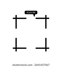 Scan me qr code on transparent background, scan me on white background