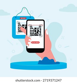  Scan me set collection, scan me illustration, qr code scanning illustration, scan me label fullcolor, scan me banner collection