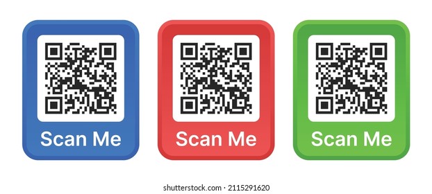 Scan me sign. Qr code scan for mobile phone icon. Qr code for payment. Vector illustration