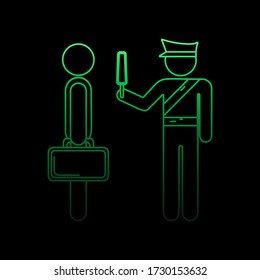 scan a passenger nolan icon. Simple thin line, outline vector of Airport icons for ui and ux, website or mobile application