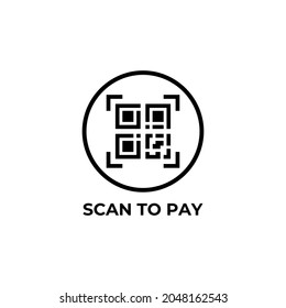 Scan to Pay icon isolated on white background.