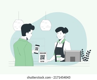 Scan to pay Vector Illustrations 
