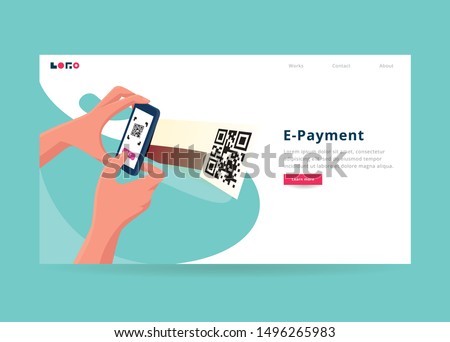 Scan Payment Illustration for landing page