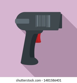 Scan pistol icon. Flat illustration of scan pistol vector icon for web design