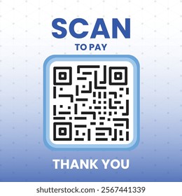 Scan QR code for contactless payment, illustration